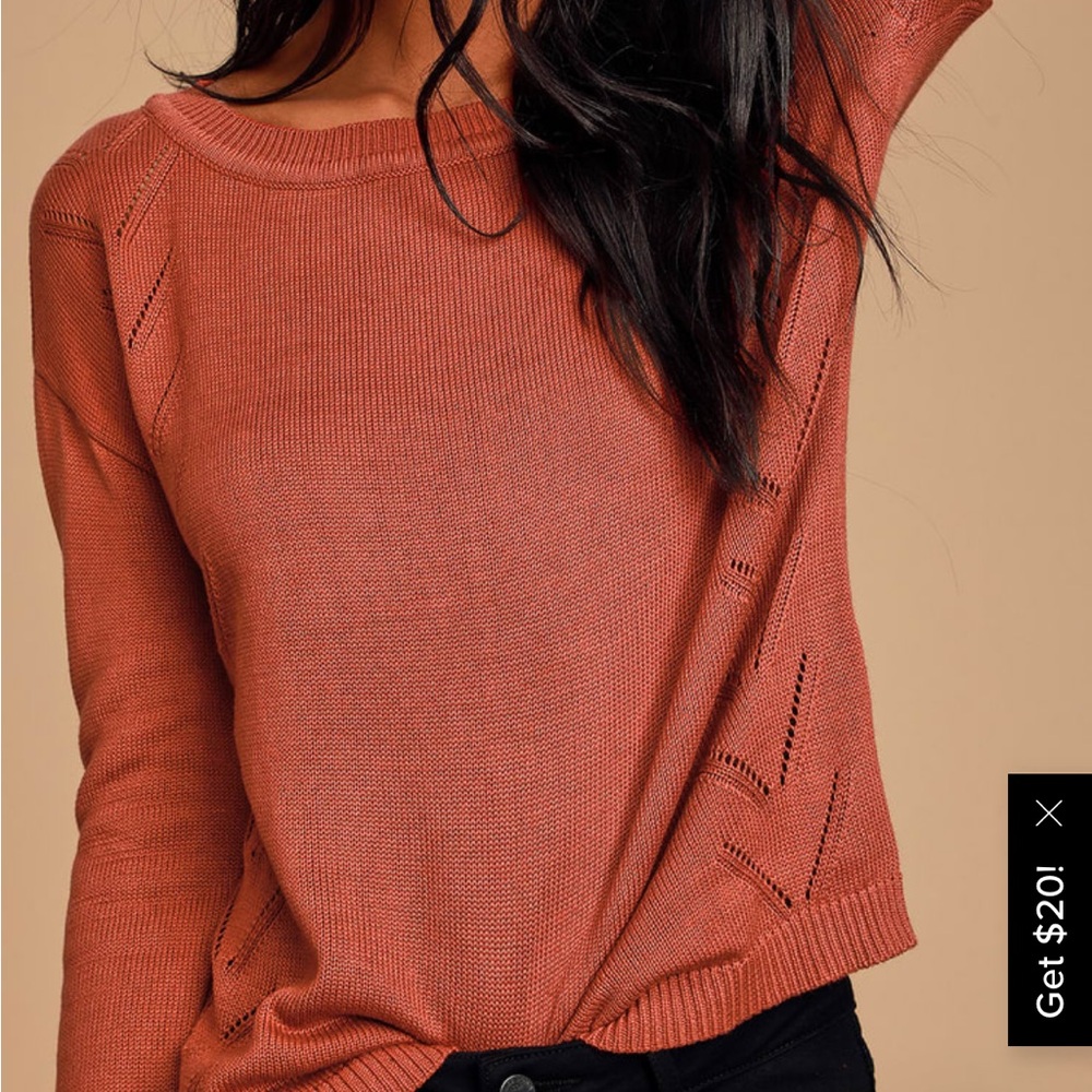 Lulu’s sweater, size XS, color rusty orange/red